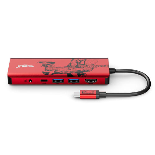 Belkin AVC009qcRD-DY Marvel Spiderman Series Connect USB-C 7-in-1 Multiport Hub Adapter