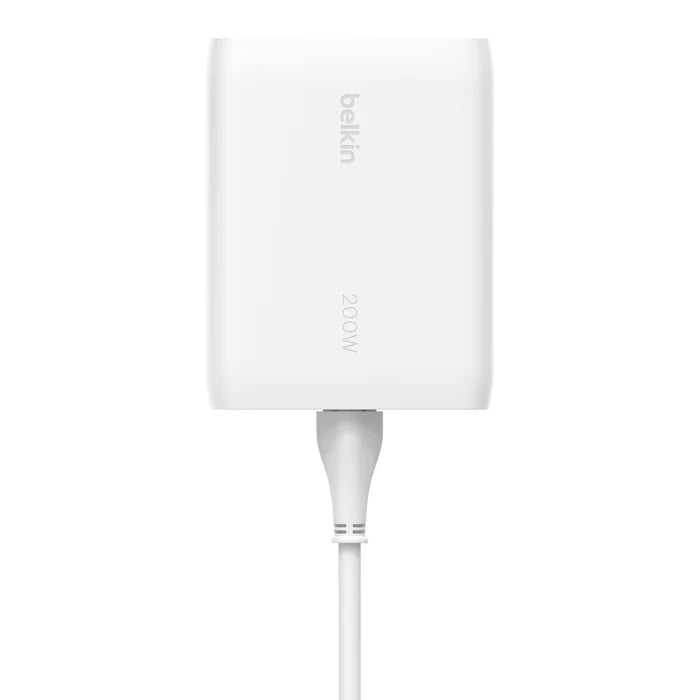 Belkin WCH015myWH 200W 4 Port USB C Charger (White)