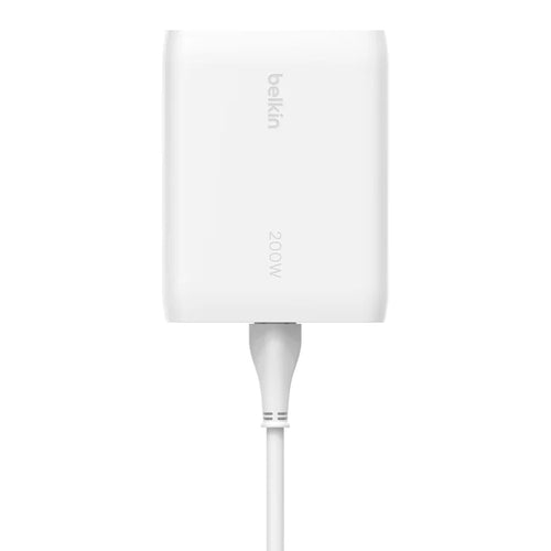 Belkin WCH015myWH 200W 4 Port USB C Charger (White)