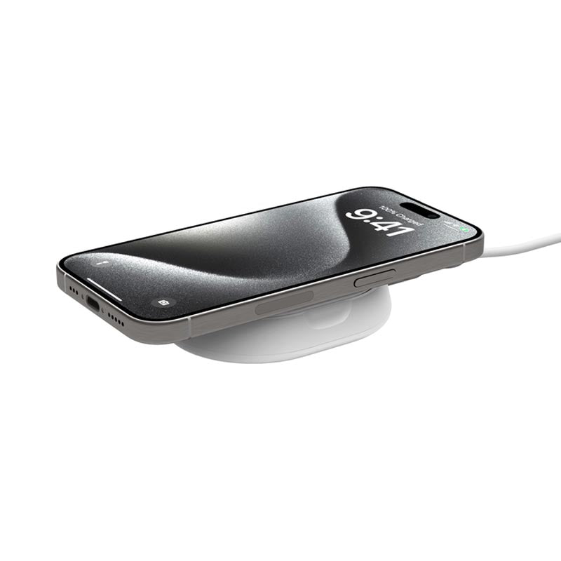 Belkin WIA008btWH Qi2 15W Wireless Charging Travel Stand (White)