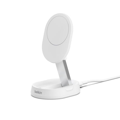 Belkin WIA008btWH Qi2 15W Wireless Charging Travel Stand (White)