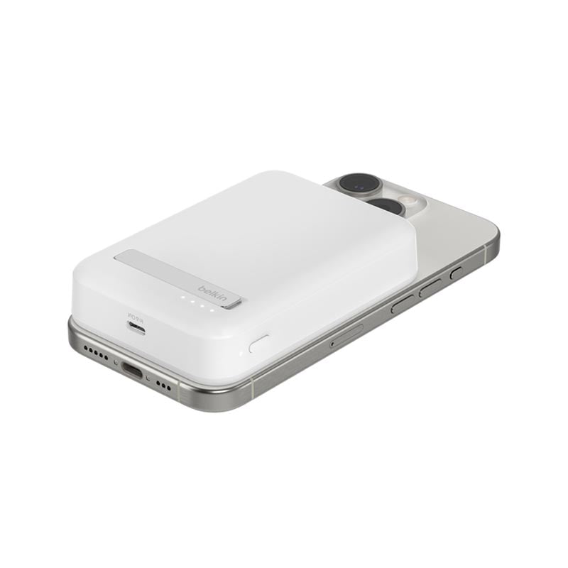 Belkin BPD008btWH BoostCharge Pro Magnetic Power Bank with Qi2 15W 10K (White)