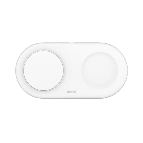 Belkin BoostCharge Pro 2-in-1 Magnetic Wireless Charging Pad with Qi2 15W (White)