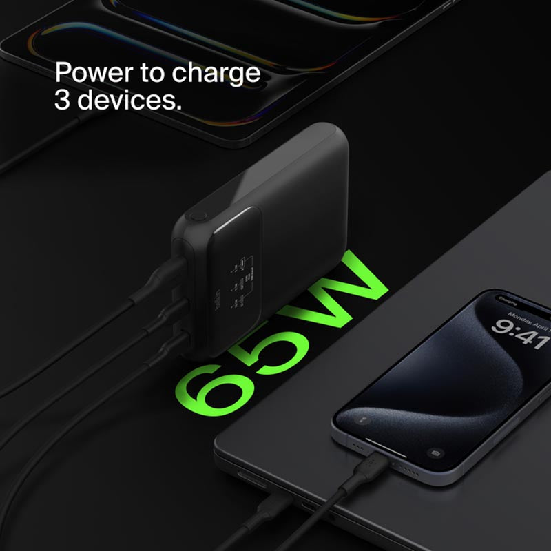 Belkin BPB020btBK BoostCharge Pro 3-Port Laptop Power Bank 20K