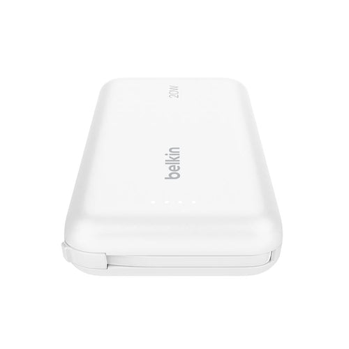 Belkin BPB021fqWH BoostCharge Power Bank 10K with Integrated Cable (White)
