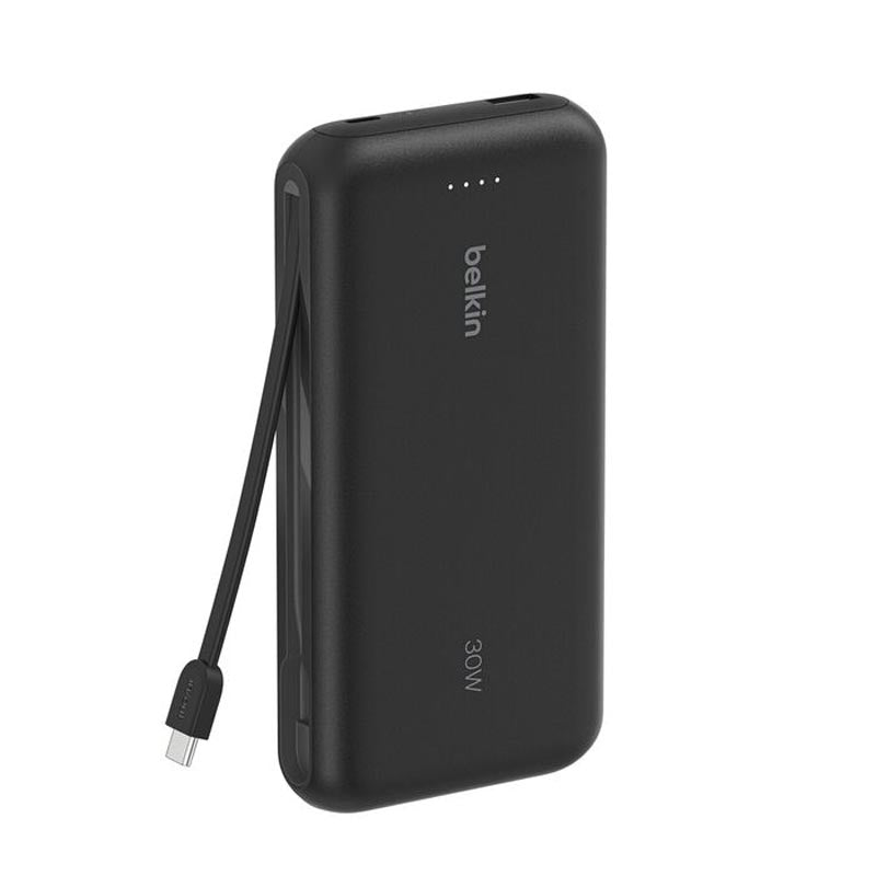 Belkin BPB024fqBK BoostCharge Power Bank 20K with Integrated Cable (Black)