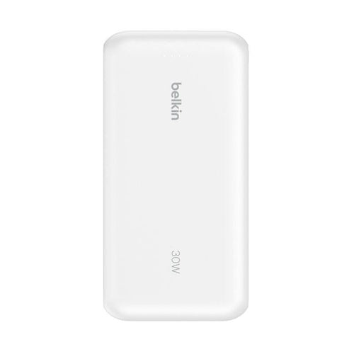 Belkin BPB024fqWH BoostCharge Power Bank 20K with Integrated Cable (White)