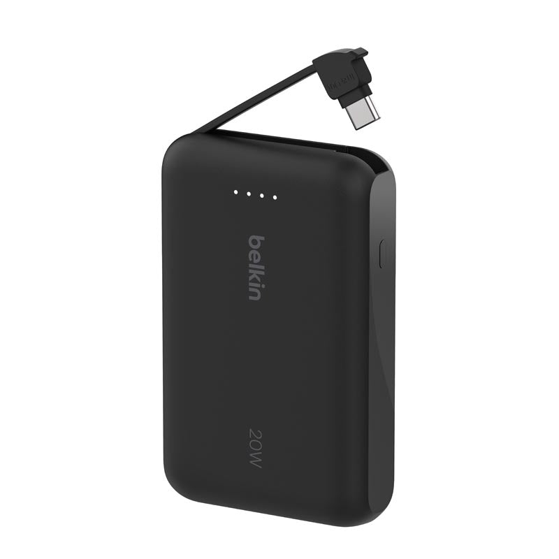 Belkin BPB021fqBK BoostCharge Power Bank 10K with Integrated Cable