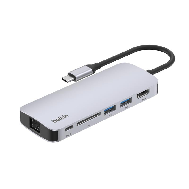 Belkin AVC008fqSGY-V2 USB-C 6-in-1 Multiport Dock W 4K