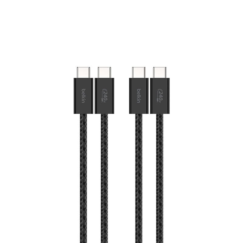 Belkin CAB019qc05BK2PK BoostCharge Braided USB-C to USB-C Cable 1.5M (2-Pack) - Black