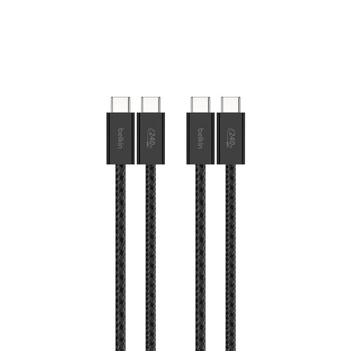 Belkin CAB019qc05BK2PK BoostCharge Braided USB-C to USB-C Cable 1.5M (2-Pack) - Black