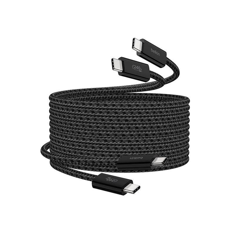 Belkin CAB019qc05BK2PK BoostCharge Braided USB-C to USB-C Cable 1.5M (2-Pack) - Black