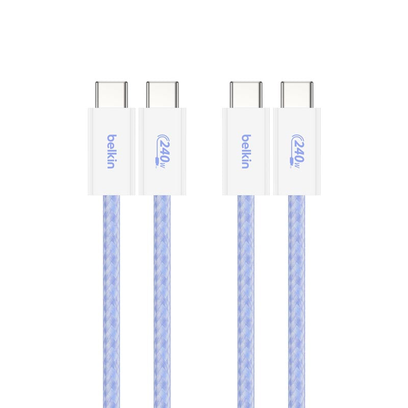 Belkin CAB019qc05BL2PK 240W USB-C to C Cable 1.5m 2 Pack Blue