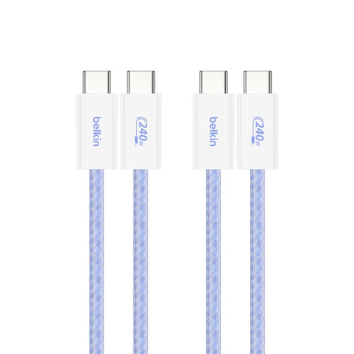 Belkin CAB019qc05BL2PK 240W USB-C to C Cable 1.5m 2 Pack Blue