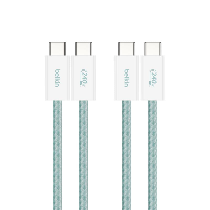 Belkin CAB019qc05GR2PK 240W  USB-C to C Cable 1.5m 2Pack Green