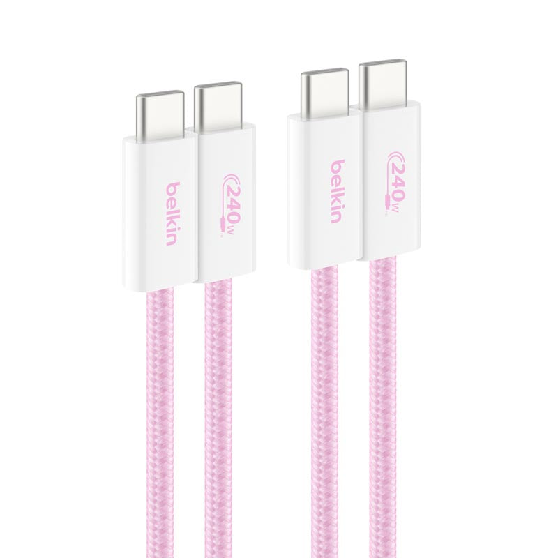 Belkin CAB019qc05PK2PK 240W USB-C to C Cable 1.5m 2Pack Pink