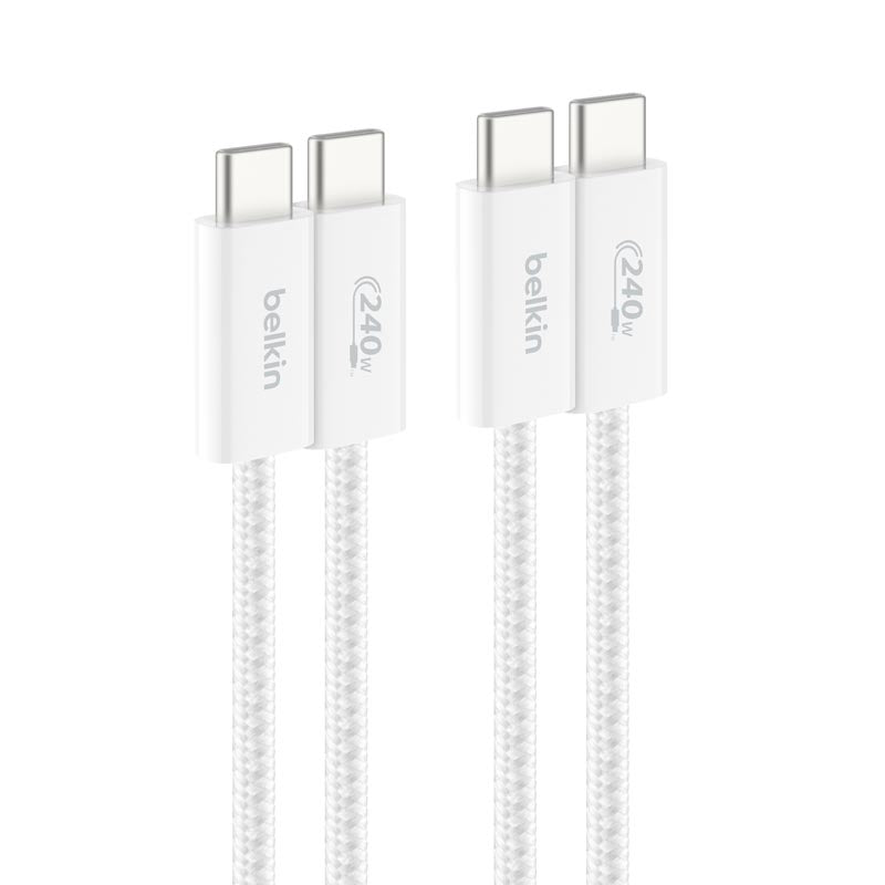 Belkin CAB019qc05WH2PK 240W USB-C to C Cable 1.5m 2Pack White