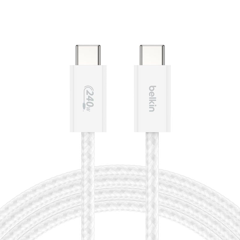 Belkin CAB019qc05WH2PK 240W USB-C to C Cable 1.5m 2Pack White