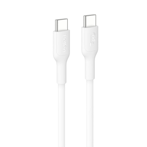Belkin CAB023fq2MWH BoostCharge USB-C to USB-C 60W 2M 2.0 Cable (White)