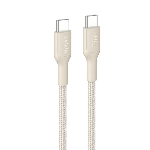 Belkin CAB024fq1MSD BoostCharge Pro USB-C to USB-C 60W 1M 2.0 Braided Cable (Sand)