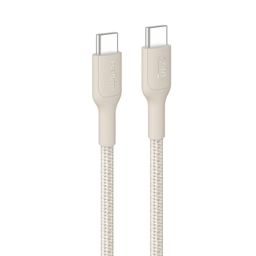 Belkin CAB025fq1MSD BoostCharge Pro USB-C to USB-C 240W 1M 2.0 Braided Cable (Sand)