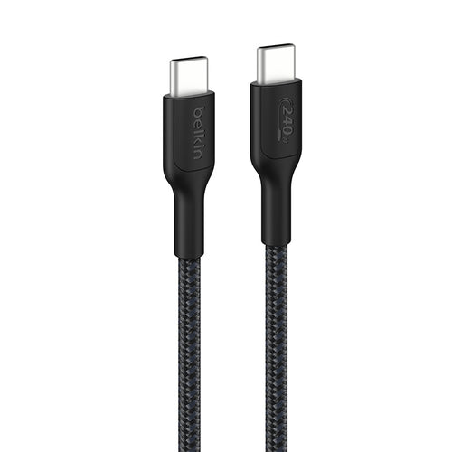 Belkin CAB025fq2MBK BoostCharge Pro USB-C to USB-C 240W 2M 2.0 Braided Cable (Black)