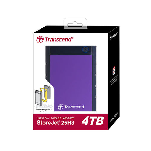Transcend StoreJet 25H3 Portable HDD 4TB (Purple)