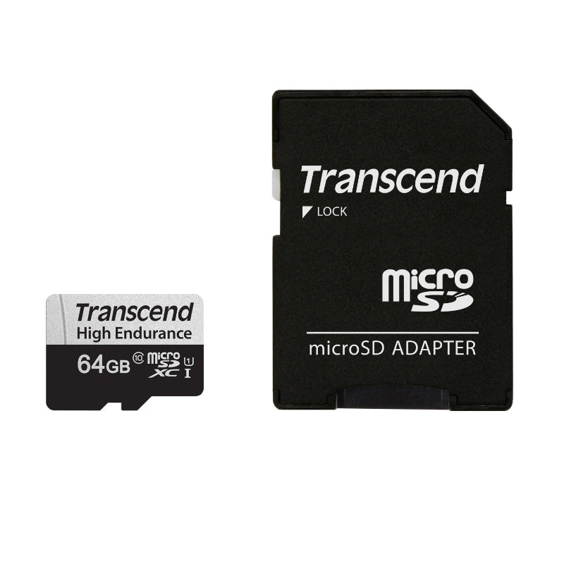 Transcend 350V High Endurance microSD with Adapter - 64GB