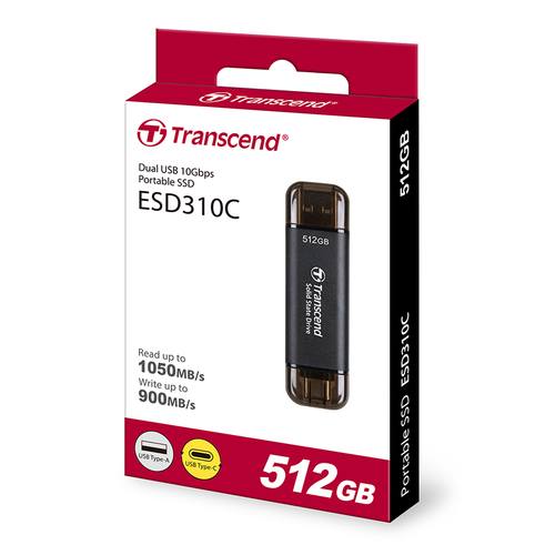Transcend ESD310C Portable SSD 512GB (Black) – Challenger Singapore
