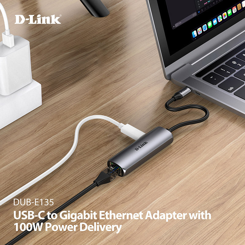 D-Link DUB-135 USB-C to Gigabit Ethernet Adapter