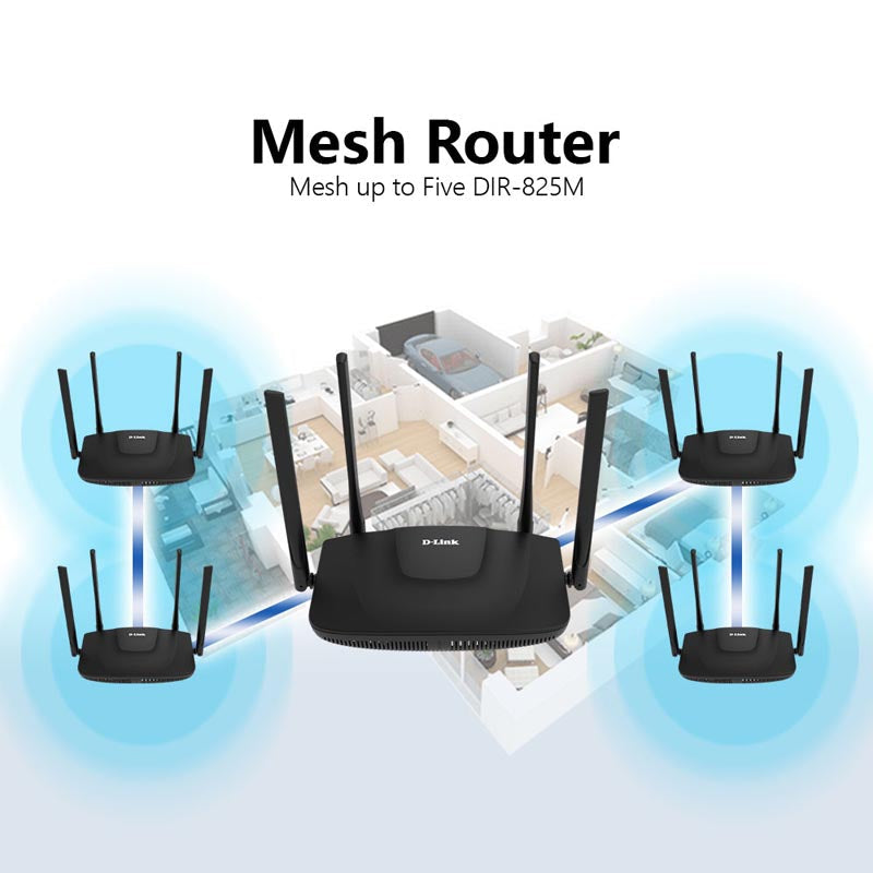 D-Link DIR-825M AC1200 Dual Band Gigabit 5-in-1 WiFi Router