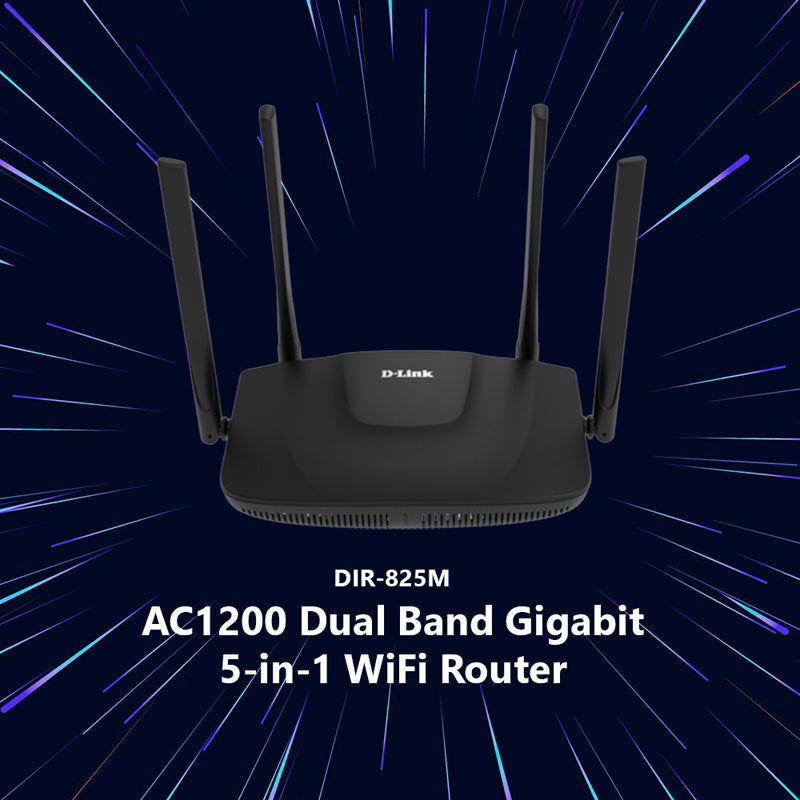 D-Link DIR-825M AC1200 Dual Band Gigabit 5-in-1 WiFi Router