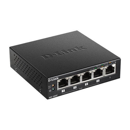 D-Link DGS-1005P 5-Port Gigabit Metal Desktop Switch
