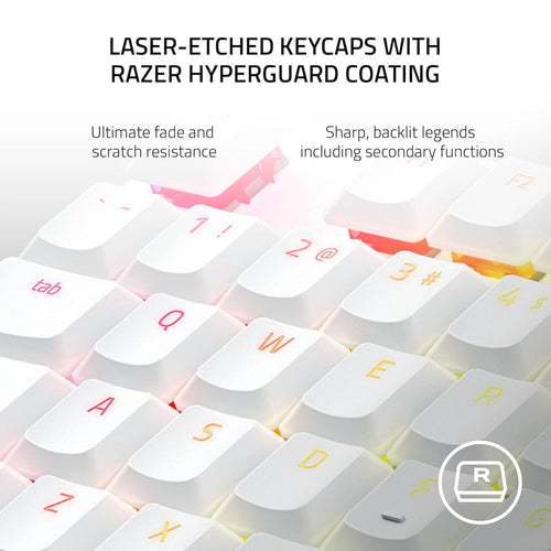 Razer DeathStalker V2 Pro Wireless Gaming Keyboard (Clicky Purple Switch - White)