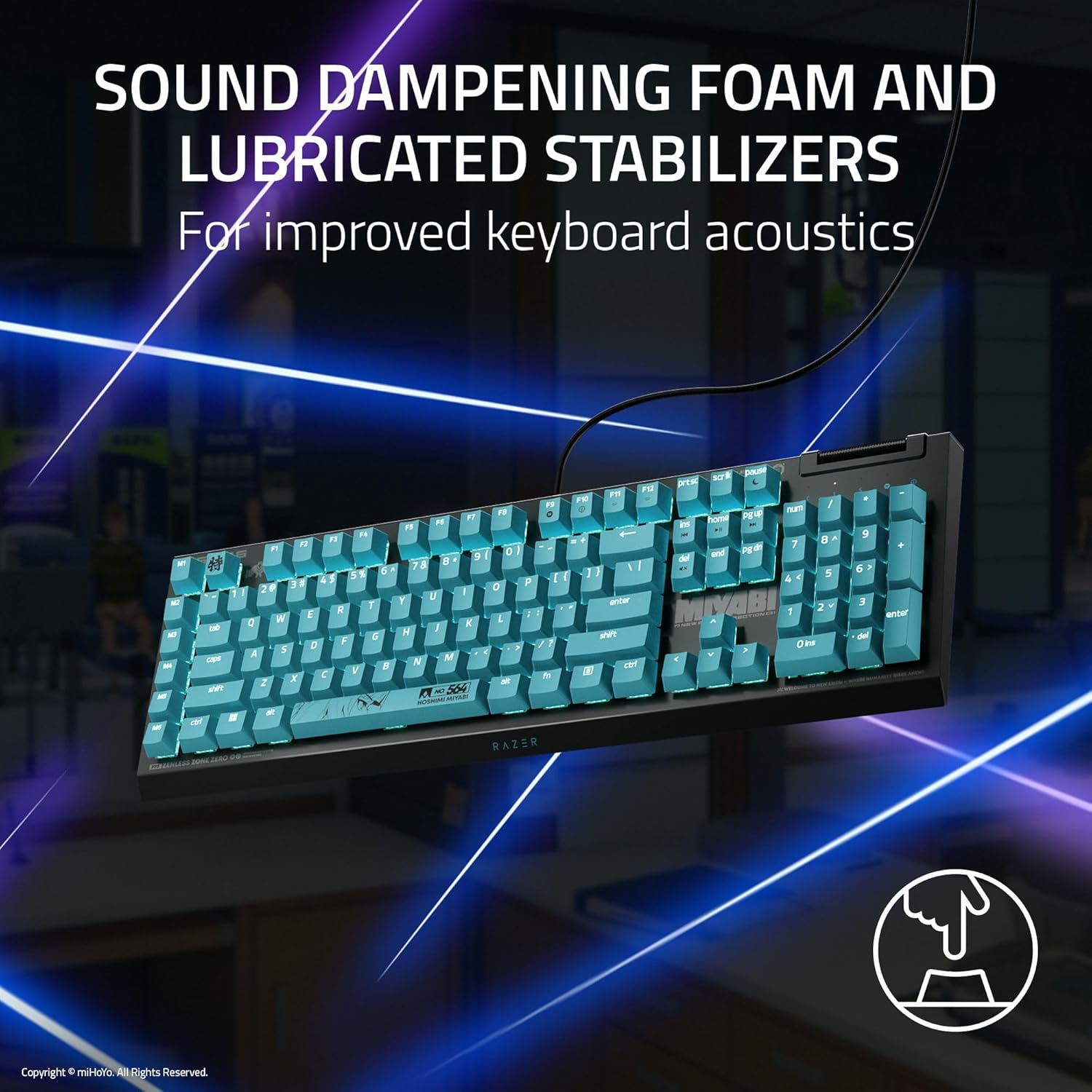 Razer BlackWidow V4 X Wired Gaming Keyboard (Green Switch - Zenless Zone Zero)