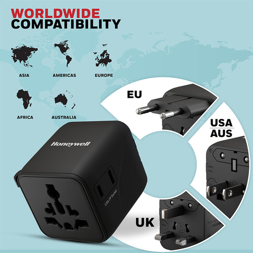 Honeywell World Travel Adapter (Black)