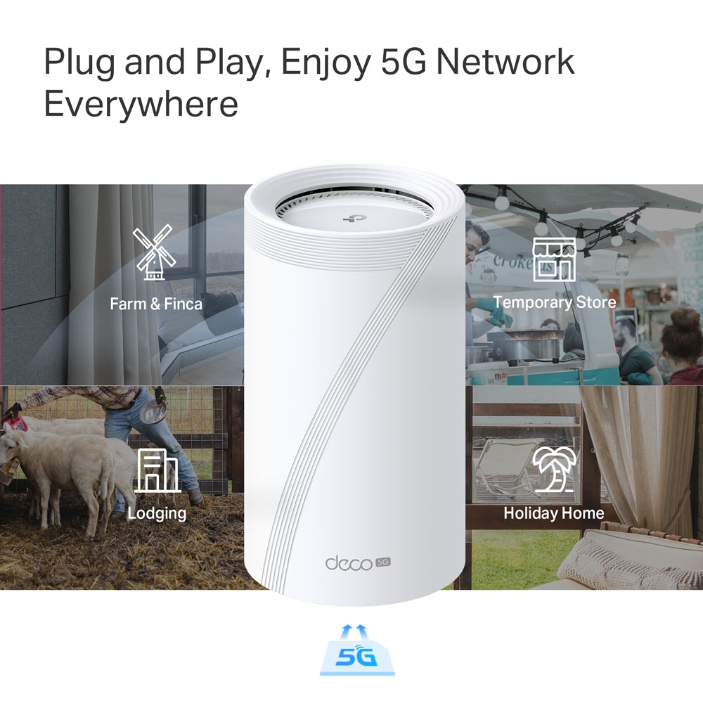 TP-Link Deco BE65-5G BE9300 Tri-Band Whole Home Mesh Wi-Fi 7 System