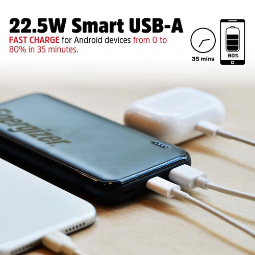 Energizer UE10055PQ 10000mAh Fast Charging Power Bank (Black)