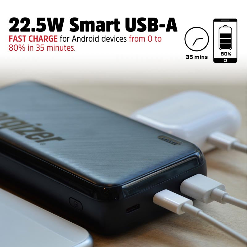 Energizer UE20055PQ 20000mAh Fast Charging Power Bank (Black)