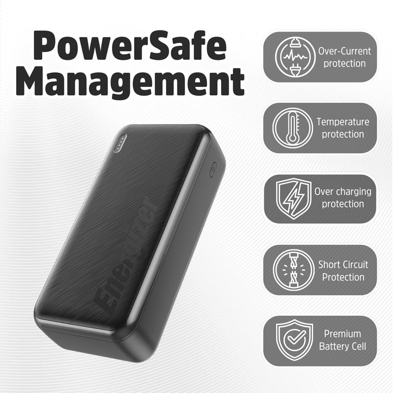 Energizer UE30055PQ 30000mAh Fast Charging Power Bank (Black)