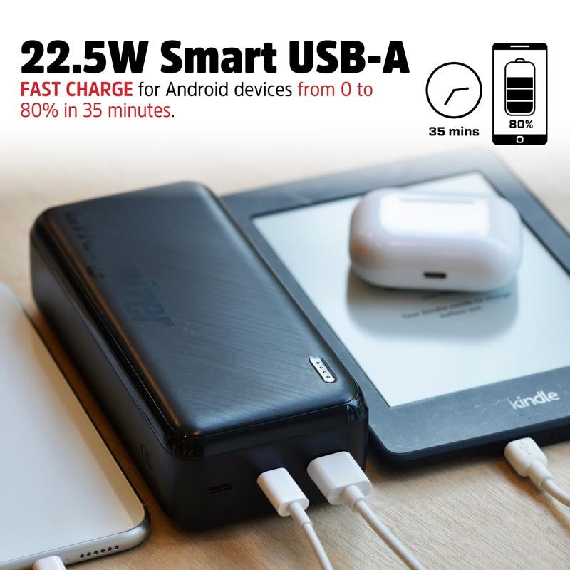 Energizer UE30055PQ 30000mAh Fast Charging Power Bank (Black)