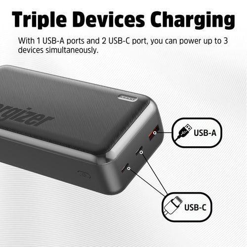 Energizer UE30055PQ 30000mAh Fast Charging Power Bank (Black)
