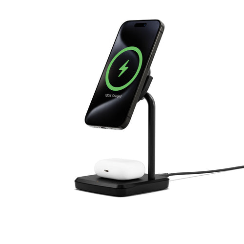 Cygnett CY5098BUNCP Qi2.0 2-In-1 Charge Base (Black)