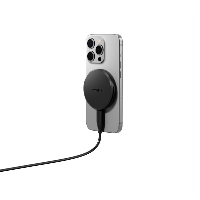 Cygnett CY5098BUNCP Qi2.0 2-In-1 Charge Base (Black)