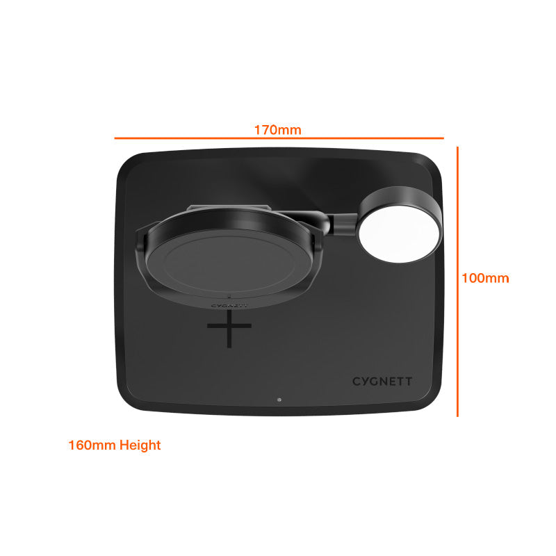 Cygnett CY5100BUNCP Qi2.0 3-In-1 Charge Base (Black)