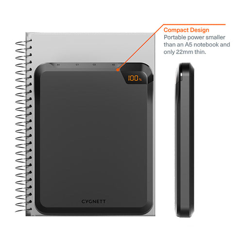 Cygnett CY5129PBCHE VertPWR 25K Laptop Power Bank (Obsidian)