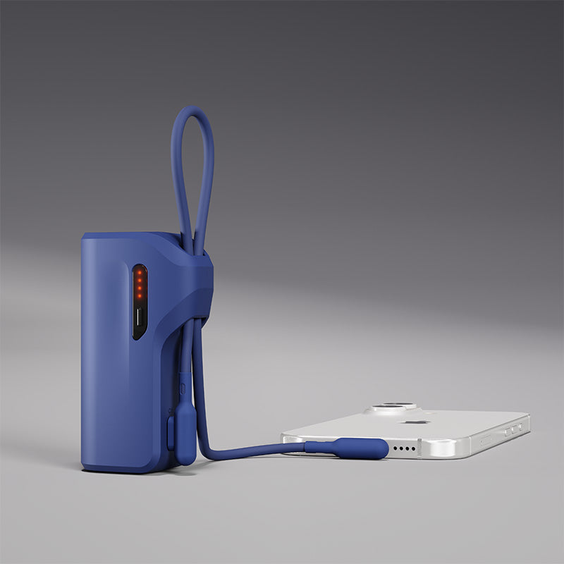 Cygnett Thumboost 5K Powerbank Built-in Cable (Mint)