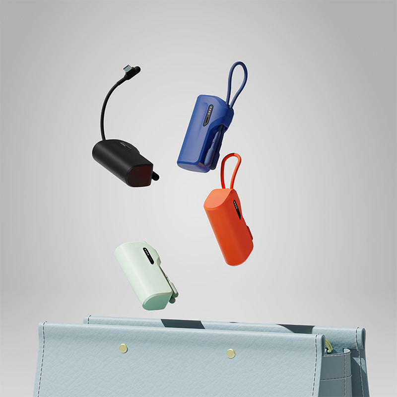 Cygnett Thumboost 5K Powerbank Built-in Cable (Mint)