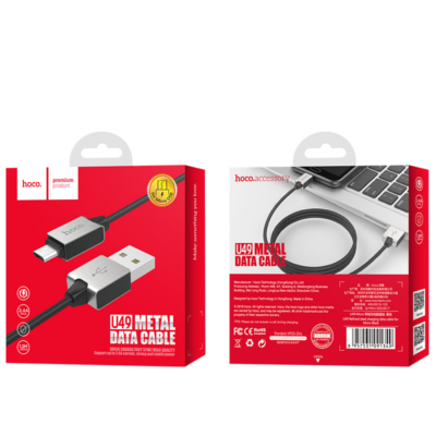 Hoco U46 Silicone USB A to Type-C USB2.0 2.1A Cable 1M Black