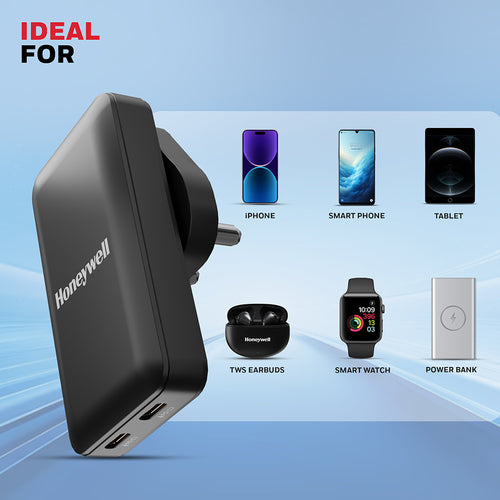 Honeywell Zest GaN Charger 45W Ultra Thin (Black)